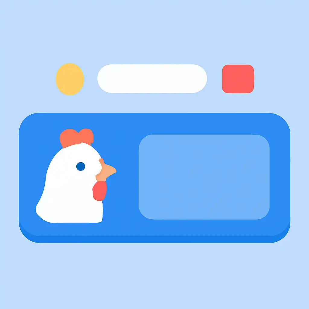 Close-up of button or form field for chicken road