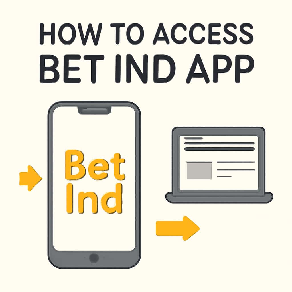 Illustration depicting the access process for the Bet Ind App.