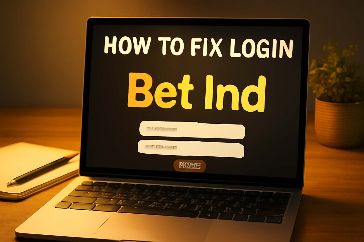 An informative scene illustrating solutions for logging into Bet Ind.