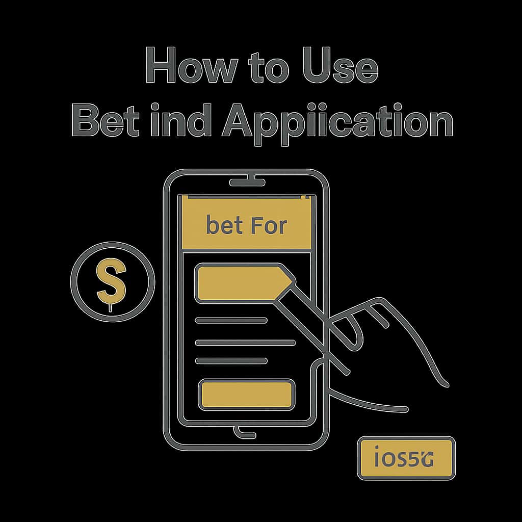 An educational diagram illustrating the steps to use the Bet Ind Application.