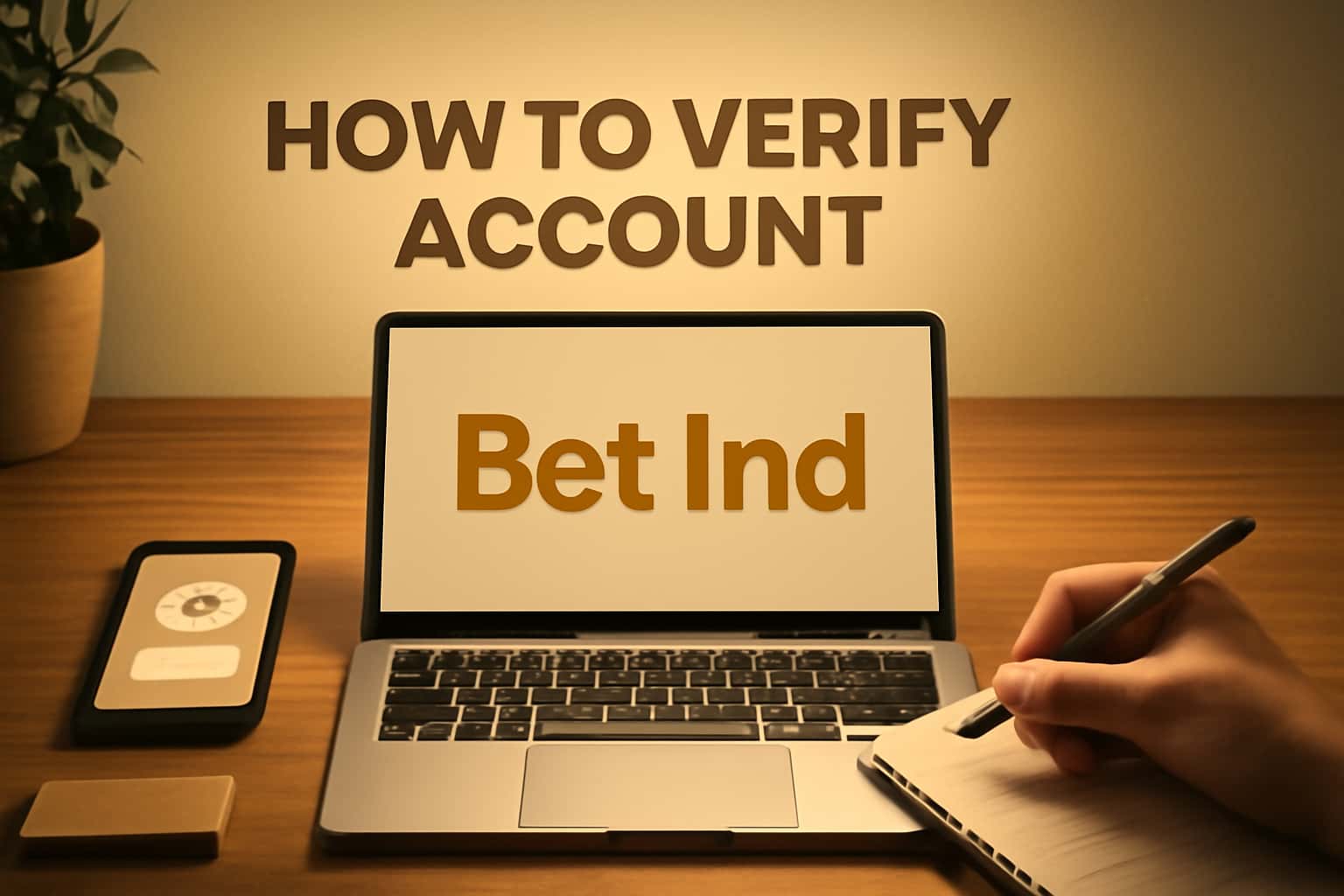 An informative visual representation illustrating the account verification process for Bet Ind.