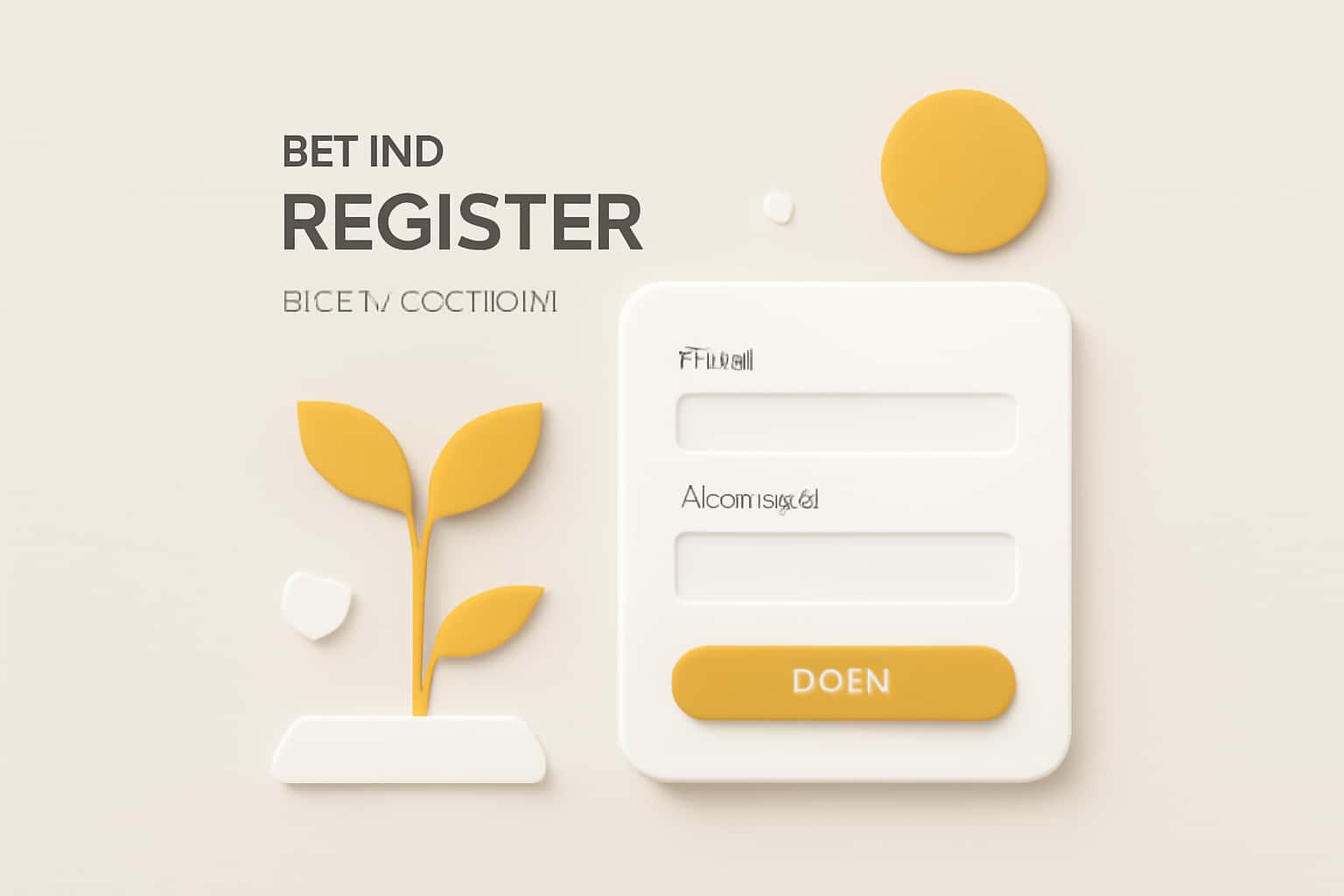 Bet Ind Register - New Account Interface