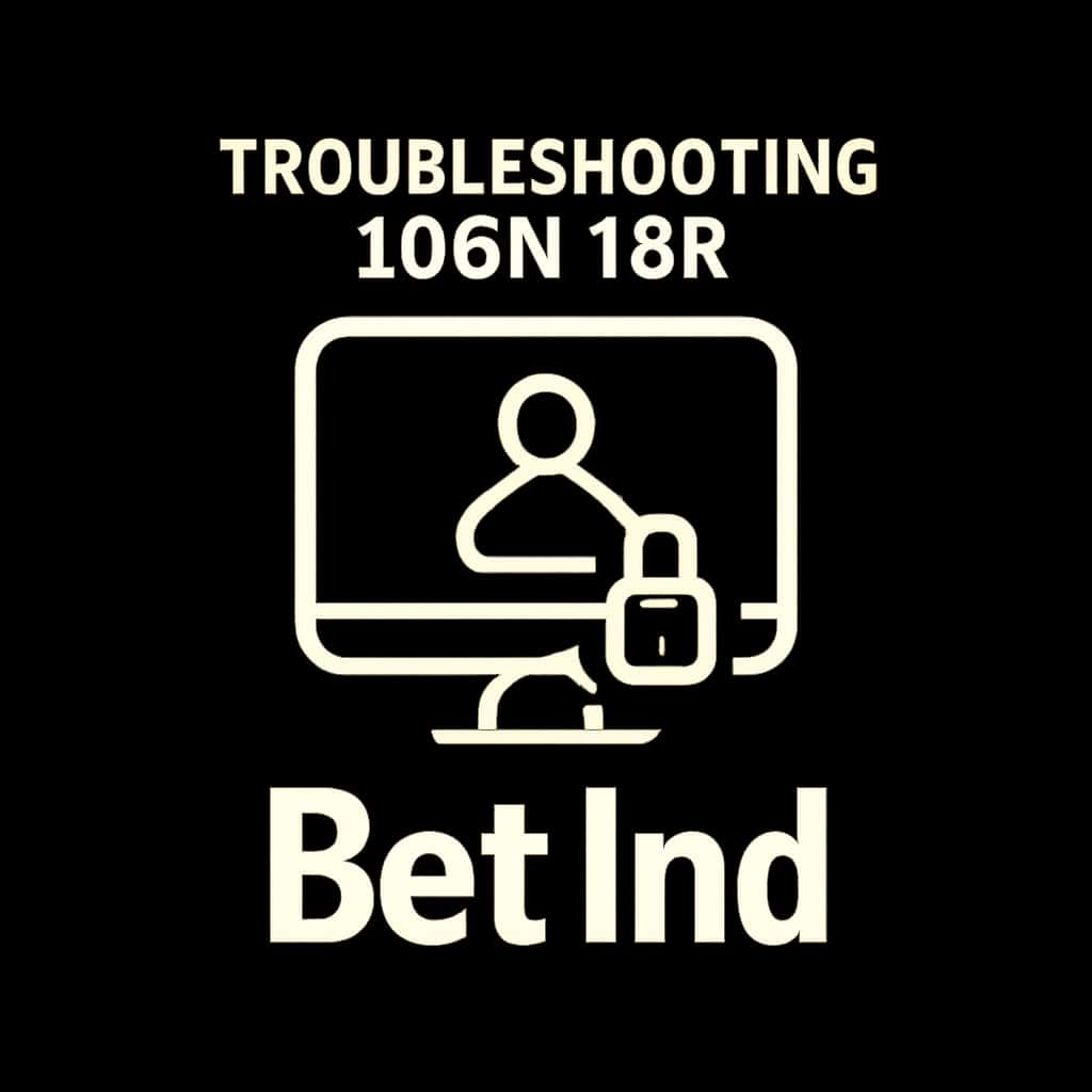A simple badge symbolizing Troubleshooting Login for Bet Ind, featuring clear text and a clean design.