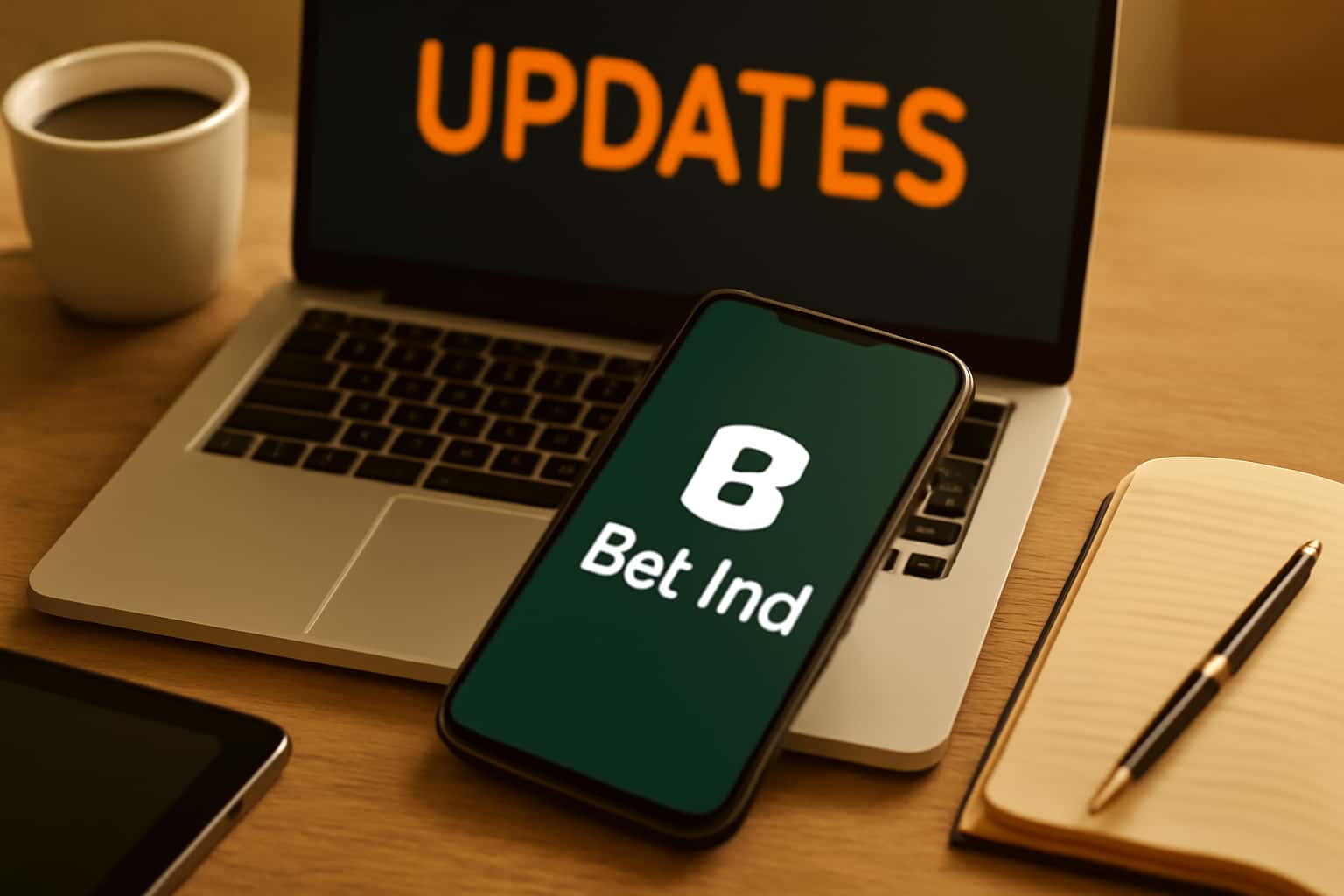 A high-quality visual representation highlighting updates for the Bet Ind App.